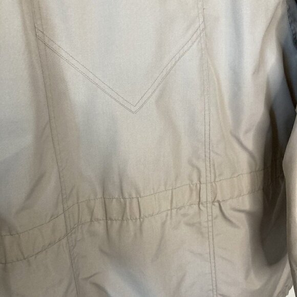 London Fog Womens 10 Reg Zip Snap Front Removable Liner Khaki Tan Car Coat - Picture 6 of 15